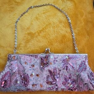 Sold! Express sequined pink mini fancy purse